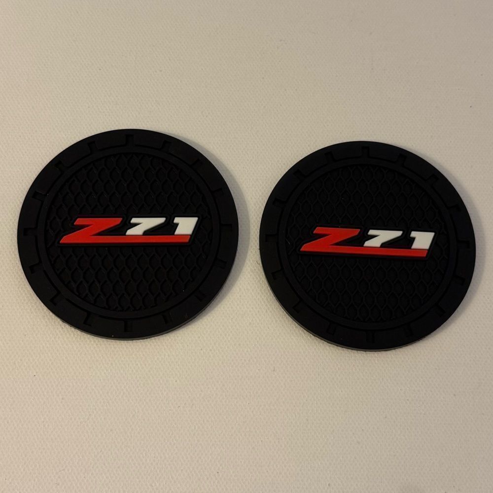 Z71 Car Cup Coasters in Black Set of 2 NWT
